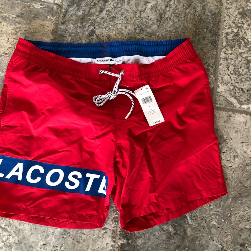 Men’s Lacoste swim trunks Large w tags